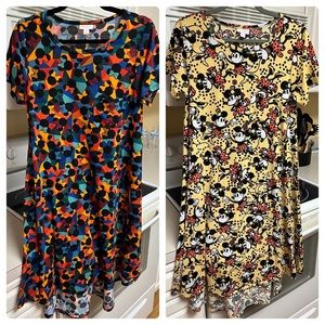 2 Lularoe Carly Dresses - Size Small. They have each been worn once.
